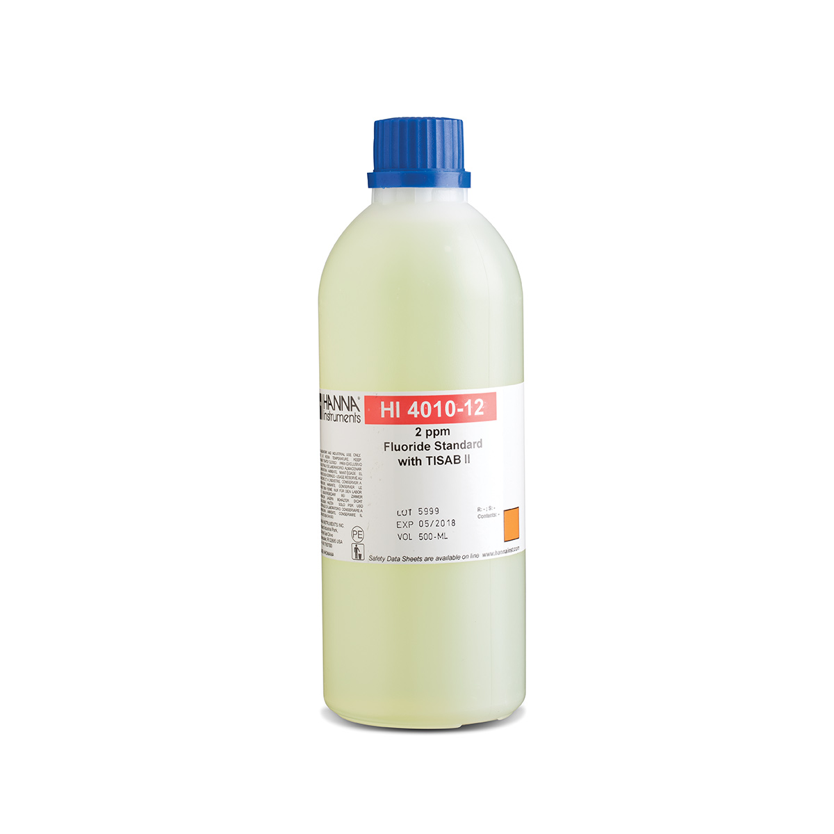 HANNAHI4010-12 氟化物(标值：2 ppm)TIISA II 和ISE标准混合液