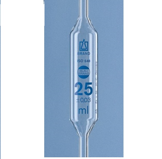 brand胖肚移液管, BLAUBRAND®, 等级 AS, 1 单刻度, AR-GLAS®, DE-M