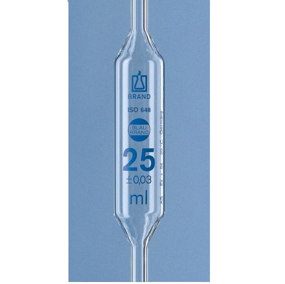 brand胖肚移液管, BLAUBRAND®, 等级 AS, 2 双刻度, AR-GLAS®, DE-M