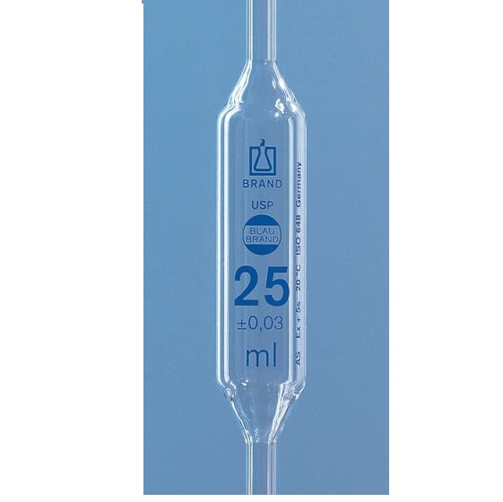 brand胖肚移液管, USP, BLAUBRAND®, 等级 AS, 1 单刻度, AR-GLAS®, DE-M